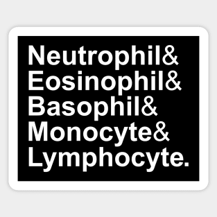 5 Types of White Blood Cells Sticker